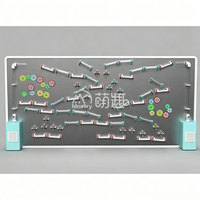 Moetry Jeu mural magnétique de construction de circuits de billes, personnalisable, pour l'éveil STEM préscolaire, expositions interactives pour musées d'enfants, panneau sensoriel
