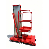 Plateforme élévatrice mobile hydraulique à mât unique en alliage d'aluminium personnalisée, plateforme élévatrice verticale industrielle pour travaux en hauteur