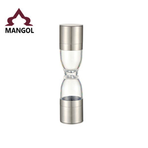 Moulin à poivre manuel pour la maison, cylindre 5,2x22 cm, couvercle en métal transparent, moulin à sel et à poivre multifonctionnel - Product Image 5