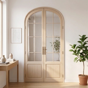 Pintu Lengkung Kayu Solid Tahan Air DEMEA Desain Tradisional untuk Hunian dengan Bingkai Model Ayun untuk Vila - Product Image 5