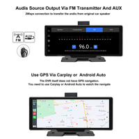 Écran tactile de navigation automobile portable intelligent sans fil Android Auto de 10,26 pouces, Carplay, moniteur de voiture