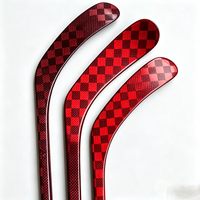 Bâton de hockey sur glace en fibre de carbone, usage adulte/universel, léger (380g), haute résistance, motif dessiné, modèles à demi-chaussettes