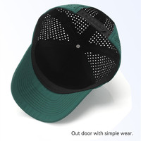 Casquette de baseball 5 panneaux perforée au laser, haute qualité, protection solaire SPF 50+, logo personnalisé, séchage rapide, idéale pour l'été, vente en gros