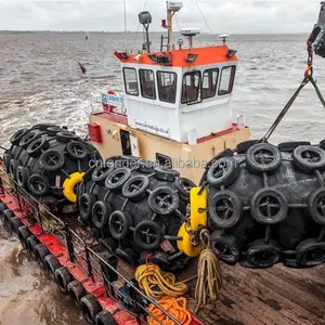 D3.3L4.5m 80Kpa corrente e pneu líquido tipo pára-choque pneumático com pneus de aeronaves