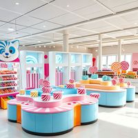 Support et kiosque d'exposition de bonbons personnalisés de haute qualité CIRI OEM avec éclairage LED et design étanche pour les magasins de détail