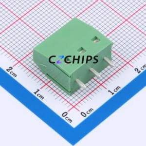 DB125-5.08-3P-GN-S Screw Terminal Block Through hole Component (THT),P=5.08mm Connector 5.08mm Green Through Hole 3P - Product Image 2