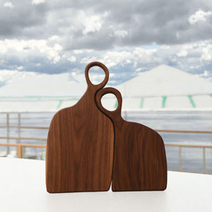 Planche à découper XLwood en bois <span class=keywords><strong>de</strong></span> noyer, bambou et acacia, grande, ronde, épaisseur 1,5 cm, prête à l'emploi, pour <span class=keywords><strong>la</strong></span> découpe <span class=keywords><strong>de</strong></span> <span class=keywords><strong>fromage</strong></span>, pour <span class=keywords><strong>la</strong></span> cuisine et le bureau - Product Image 2