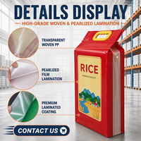 Sac d'emballage de riz personnalisé vide en polypropylène tissé laminé BOPP, blanc, pour riz de 45 kg, 5 kg, 10 kg, 25 kg