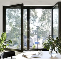 Ventanas de Aluminio Personalizadas con Doble Acristalamiento, Antirrobo, Diseño Moderno y Simple, Marco Estrecho, Ventanas Abatibles para Balcón