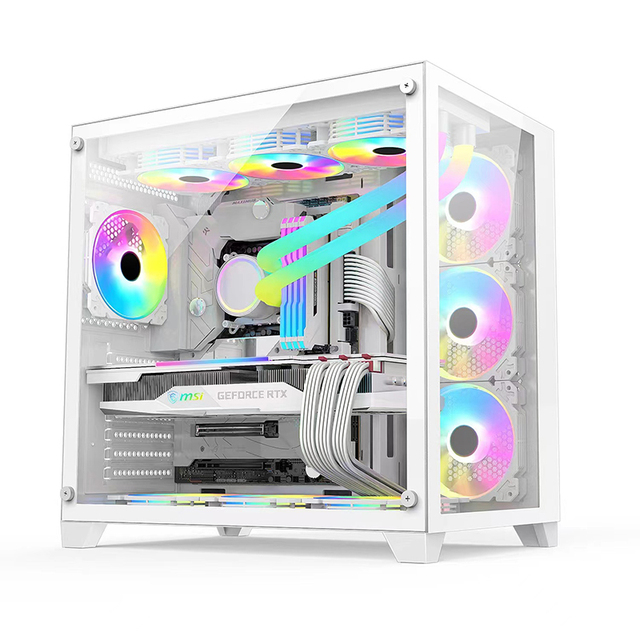 High End RGB Gaming Desktop Full Tower ATX Case PC Cabinet for Gamer Computer