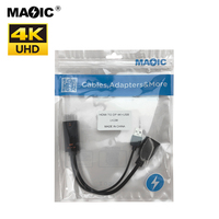 23cm 4K60HZ para HDMI Display Port Converter Cable para HDMI 2,0 macho DP hembra adaptador para PC TV Xbox PS4 PS5 PVC para proyector