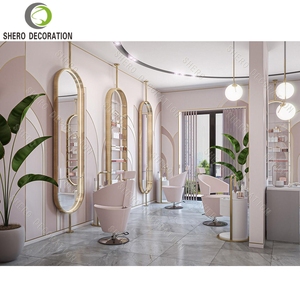 Meubles de salon de coiffure modernes, vitrine murale, station de miroir de salon de coiffure, meubles de salon de coiffure personnalisés - Product Image 1