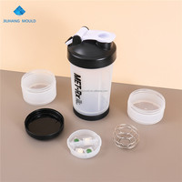 Flacon de protéines personnalisé 500ml gym fitness shaker avec compartiment à poudre pilulier