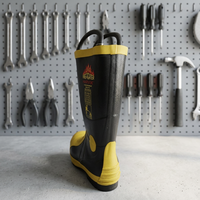 Bottes de sécurité en néoprène pour pompiers, résistantes au feu et à la chaleur, pour hommes, utilisation en cas d'incendie, logo personnalisé, ISO CE