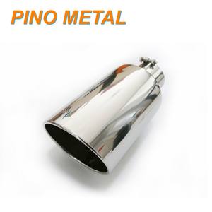 Tubi di scarico inclinati laminati cromati da 5 pollici di fabbrica per camion - Product Image 3