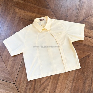 T-shirt Boxy Personnalisé en Usine, Design Tendance, Vêtement Décontracté d'Été, Chemise à Manches Courtes, Haute Qualité, 100% Coton, Chemise Boutonnée - Product Image 1