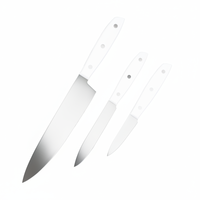 Ensemble de 3 couteaux de cuisine en acier inoxydable, couteau de chef professionnel, couteau utilitaire, couteau à éplucher avec manche ergonomique riveté