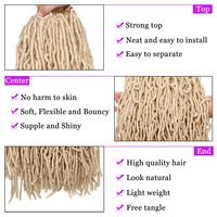 Échantillon Gratuit - Extensions de Cheveux Synthétiques Nu Goddess Locs Colorées de 24 Pouces, Douces et Similaires aux Dreadlocks
