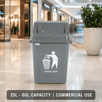 Poubelle à couvercle basculant en plastique HDPE écologique, portable, avec logo personnalisé, vente en gros, pour intérieur/extérieur, hôtel, salle de bain, cuisine