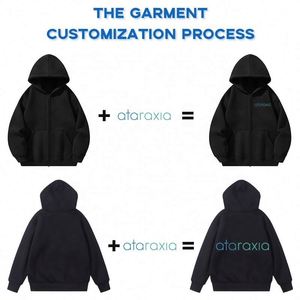 Plus Size Modest Long <b>Sleeve</b> Hoodie With Pockets High Quality Custom Logo Men's Jacket hoodie - Product Image 5