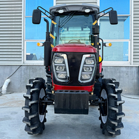 Traktor Mini Pertanian Diesel 80HP 4WD Kompak dengan Kemudi Hidrolik PTO untuk Pertanian