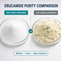 Poudre d'Érucamide, Agent de Coulissement Haute Performance pour l'Extrusion de Films PP PE, Additif Plastique Lubrifiant