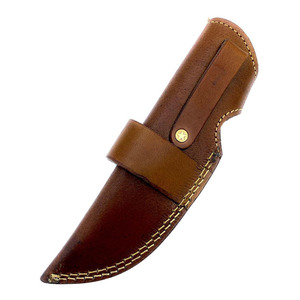 Funda de cuero personalizada para cuchillo de caza, hecha a mano, con contraste de tonos, para uso en exteriores, con textura estampada y personalizable, venta al por mayor OEM. - Product Image 5