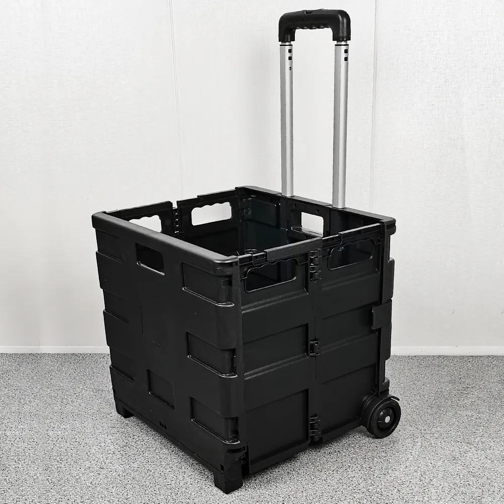 2022NEW Ontwerp Japan Stijl Grote Size Zware Plastic Opvouwbare Winkelen Trolley Voor Supermarkt En Kleding Winkel