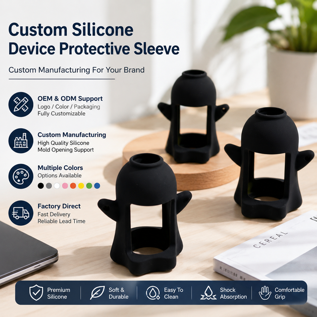 Food Grade Silicone Protective Cover for Smoking Accessories Custom Molded Soft Elastic Rubber Sleeve Low Temperature Resistance