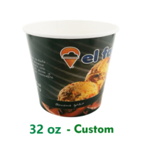 Gobelets en papier kraft personnalisés de 32oz 1000ml saladier avec couvercle
