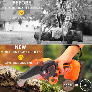 थोक ओएम डी पूर्ण मिनी इलेक्ट्रिक चेनसॉ लिथियम बैटरी 6 में गाइड बार 550w औद्योगिक उद्यान उपकरण लकड़ी काटने - Product Image 6