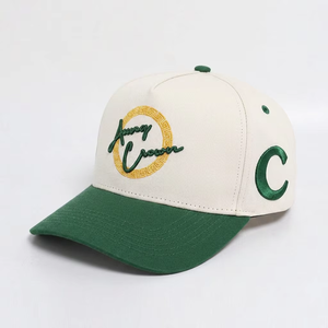 Cappelli da Baseball in Cotone Verde Vintage con Logo Ricamato 3D Personalizzato, Cappellini Regolabili con Chiusura Posteriore a Scatto - Product Image 1
