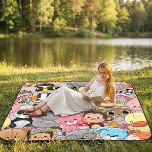 Manta <span class=keywords><strong>de</strong></span> Picnic Impermeable Extra Grande, Plegable, para Camping, Senderismo, <span class=keywords><strong>Playa</strong></span>, Juegos Infantiles, 4 Estaciones, para Césped y Viajes - Product Image 5