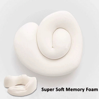 Anpassbares U-förmiges Gel-Infused Memory Foam Anti-Schnarch Reise-Nackenstützkissen OEKO-TEX Zertifiziert Faltbare Augenmaske