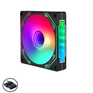 QiuzAim 12cm Refrigerado a Ar Desktop Computador Ventilador 4PinLED Mute 12025 Difusor 6 Pack Grande Ventilador Anfitrião com Embalagem Caixa - Product Image 4