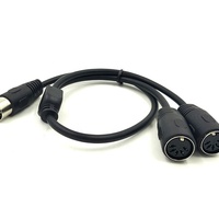 Werks großhandel 50cm MIDI DIN 5-PIN-Stecker an 2 Buchse Y Splitter Adapter kabel Verlängerung Audio kabel für MIDI-Tastatur