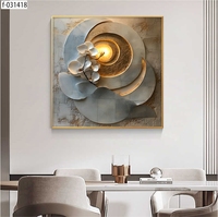 Art mural floral blanc moderne de luxe pour salon, hôtel, nouvelle mode, peinture abstraite Phalaeopsis florale à effet 3D en relief