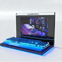 Vitrine en acrylique personnalisée, présentoir en acrylique, écran lumineux LED personnalisé pour claviers de jeu, magasins d'e-sport, centres commerciaux numériques, jeux