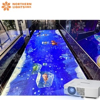 Interactive 3d ar espace dynamique magique océan vagues empreinte immersive plancher intérieur plage virtuelle projection holographique
