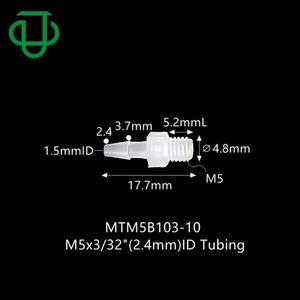 JU Factory Plástico NPT UNF BSPT Macho Roscado a Conector de tubería de lengüeta única Accesorios de lengüeta de manguera - Product Image 2