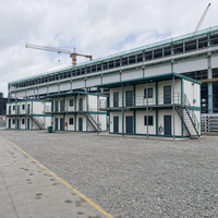 Maison Modulaire Extensible pour Construction, Logement de Travailleurs de Chantier, Conteneur Préfabriqué 20ft 40ft en Panneaux Sandwich d'Acier