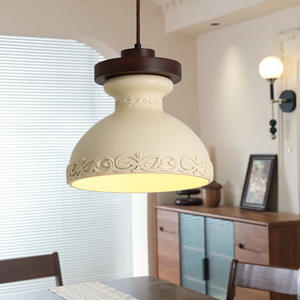 <span class=keywords><strong>Suspension</strong></span> moderne minimaliste de <span class=keywords><strong>style</strong></span> français pour chambre à coucher, couloir et balcon, en résine et bois, éclairage neutre imprimé en 3D, AC 220V - Product Image 1