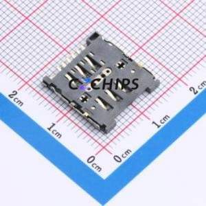 SIM201-GZ6PH18 SIM Card Connector SMD Connector Flip Cover Type Micro SIM Card Card Holder No Card Detection - Product Image 2