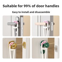Retenedor de Puerta para Gatos sin Taladrar, Sujeción Resistente para Puertas de Dormitorio, Herramienta Práctica para Mantener la Puerta Abierta para la Entrada y Salida Libre de Mascotas
