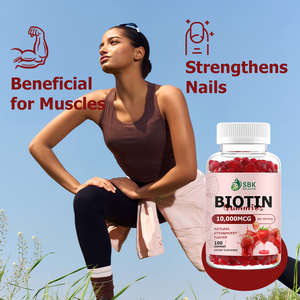 Custom Logo Biotin 10000mcg Vegan Hair Gummies for Hair Skin Nails Biotin Hair Growth Gummies Natural Strawberry Flavor Gummy - Product Image 6