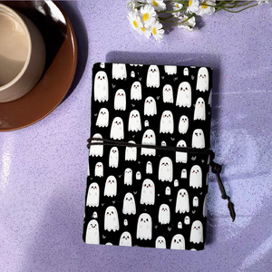 A6 Notepad perfetto per la matematica major prova <span class=keywords><strong>note</strong></span> e problema SetsCute fantasmi bianchi su sfondo nero Pattern sul c - Product Image 3