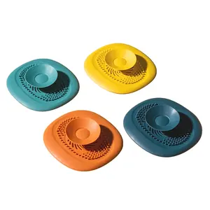 Hair Catcher Durable Silicone Hair Loss Stopper Shower Drain Covers Easy to Install and Clean for Bathroom Bathtub and Kitchen