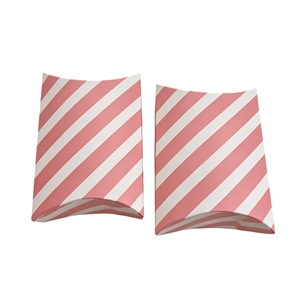 Cajas de Regalo Cosméticas <span class=keywords><strong>Mini</strong></span> Reutilizables de Cartón Rígido de Color Personalizable Premium, Cajas de Almohada a Rayas - Product Image 5