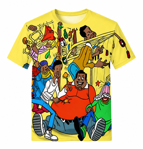 Camisetas de Manga Corta para Hombre con Estampado de Fat <span class=keywords><strong>Albert</strong></span> y Cosby, Estilo Retro, Holgadas, Estilo Hip-Hop Urbano, Venta al Por Mayor y Personalizadas - Product Image 3