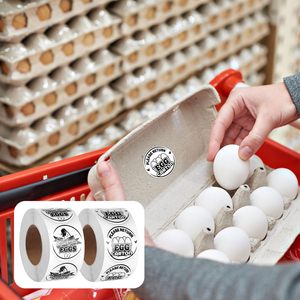 Étiquettes en carton d'oeufs de poulet Timbres et autocollants d'emballage d'oeufs frais de ferme Veuillez retourner pour les oeufs de poulet frais - Product Image 6